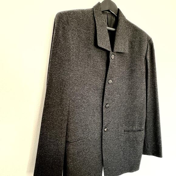 Yohji Yamamoto Pour Homme Single Breasted Wool Blazer M - Picture 3 of 11